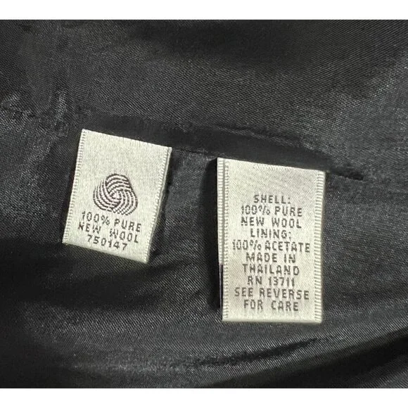 Valerie Stevens Women Wool Blazer Jacket Size 10 Black Buttons - Picture 6 of 10